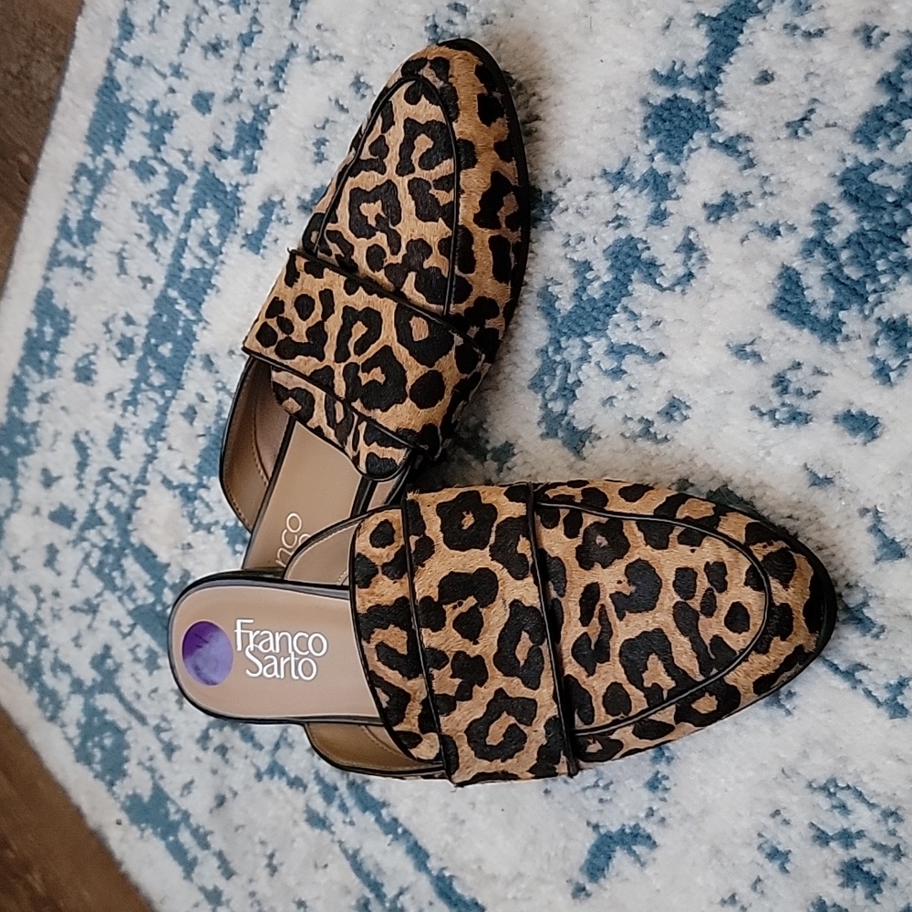 Franco Sarto leopard slip ons - Picture 1 of 4